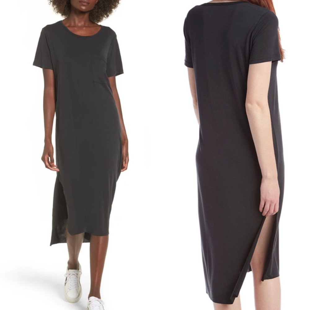 LIRA T Shirt Dress Smal CRTV.SCTY Gray with Pocket
